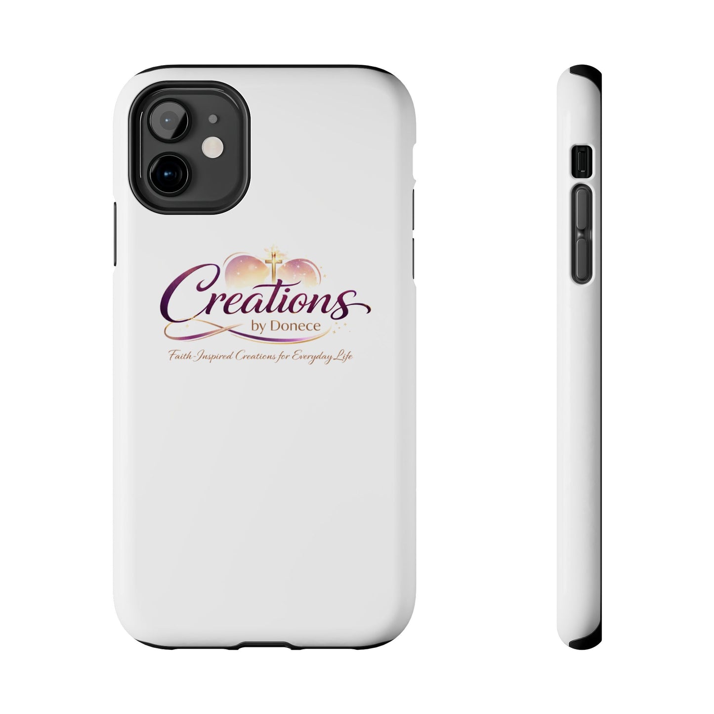 Creations by Donece Soft-Touch Tough Phone Case — Faith-Inspired Logo Protective Cover
