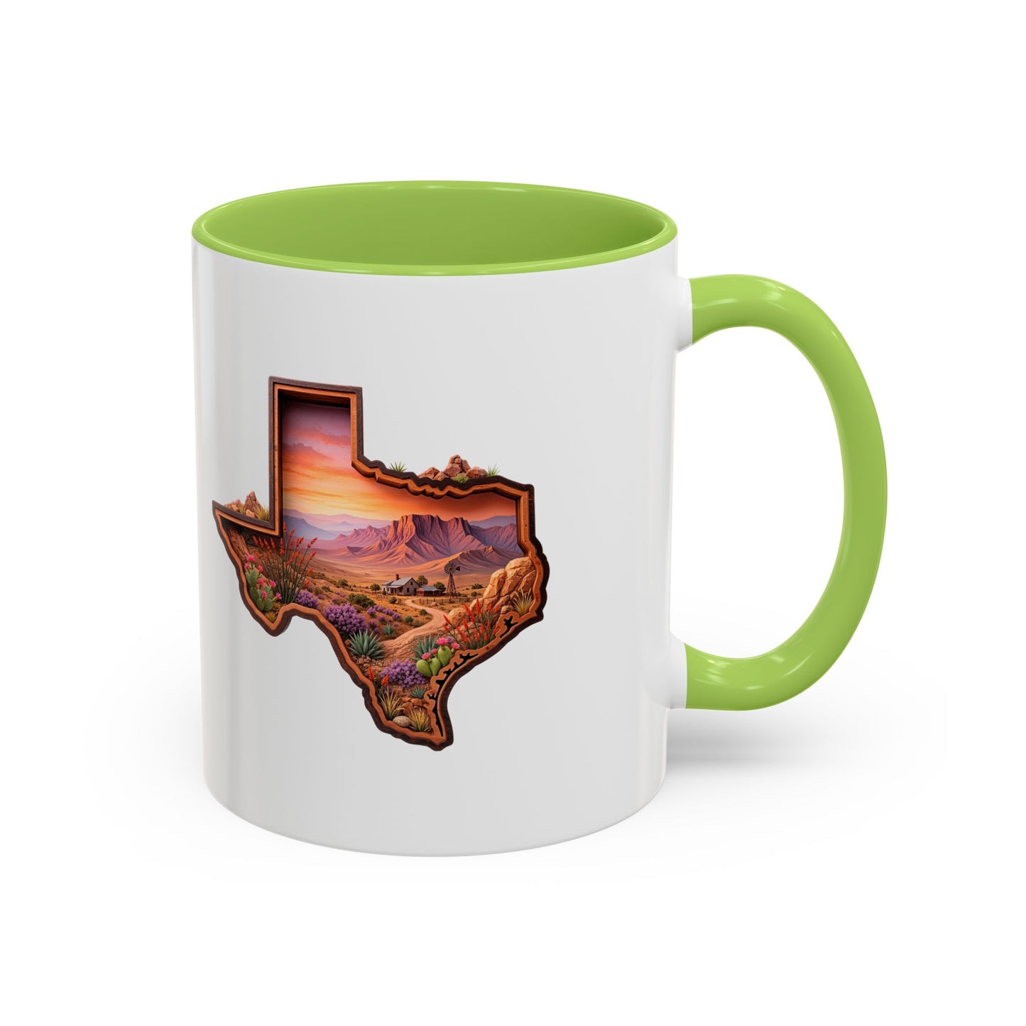 Texas Sunset Accent Coffee Mug – Scenic Lone Star State Landscape (11/15oz)