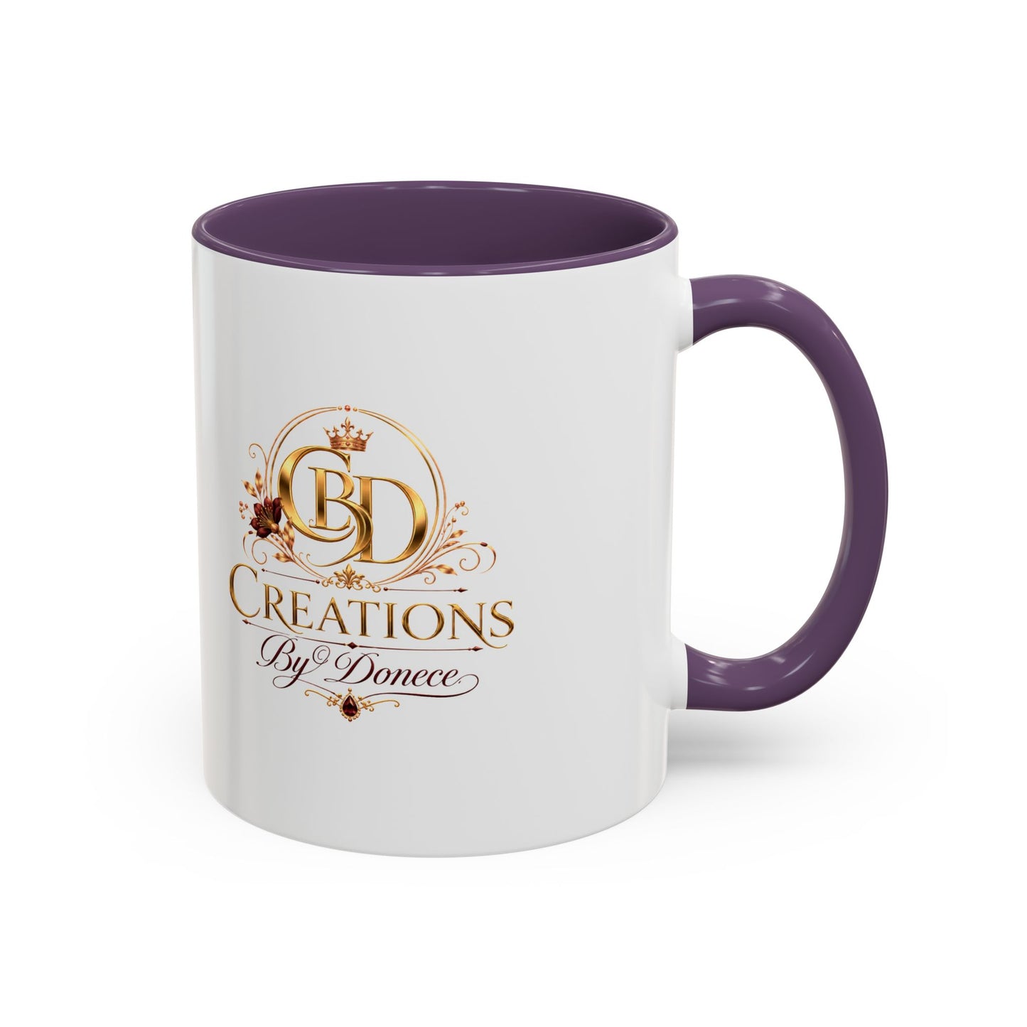 Accent Coffee Mug — Creations By Donece Logo Ceramic Mug (11/15 oz)