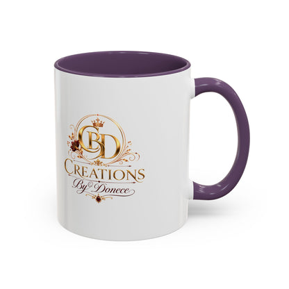 Accent Coffee Mug — Creations By Donece Logo Ceramic Mug (11/15 oz)
