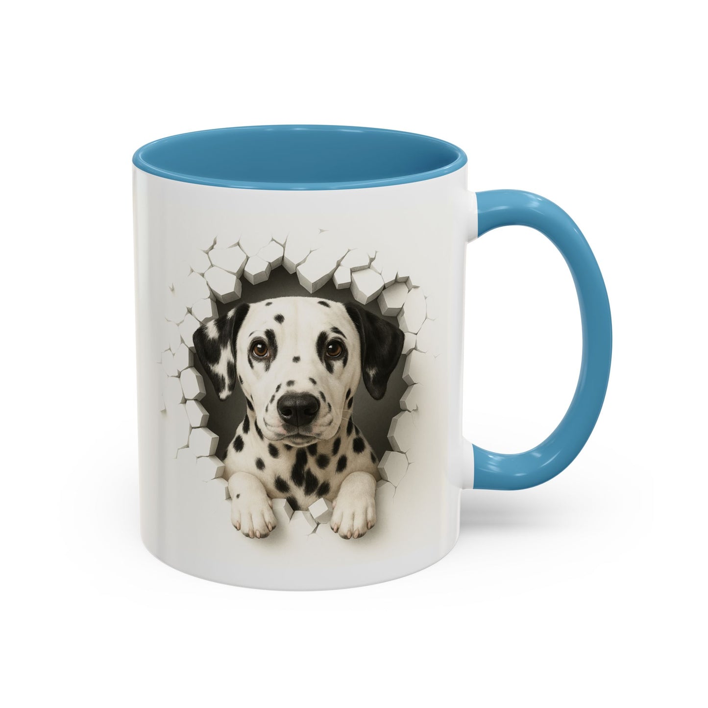 Dalmatian Peekaboo Accent Coffee Mug - Cute Dog Lover Gift (11/15oz)