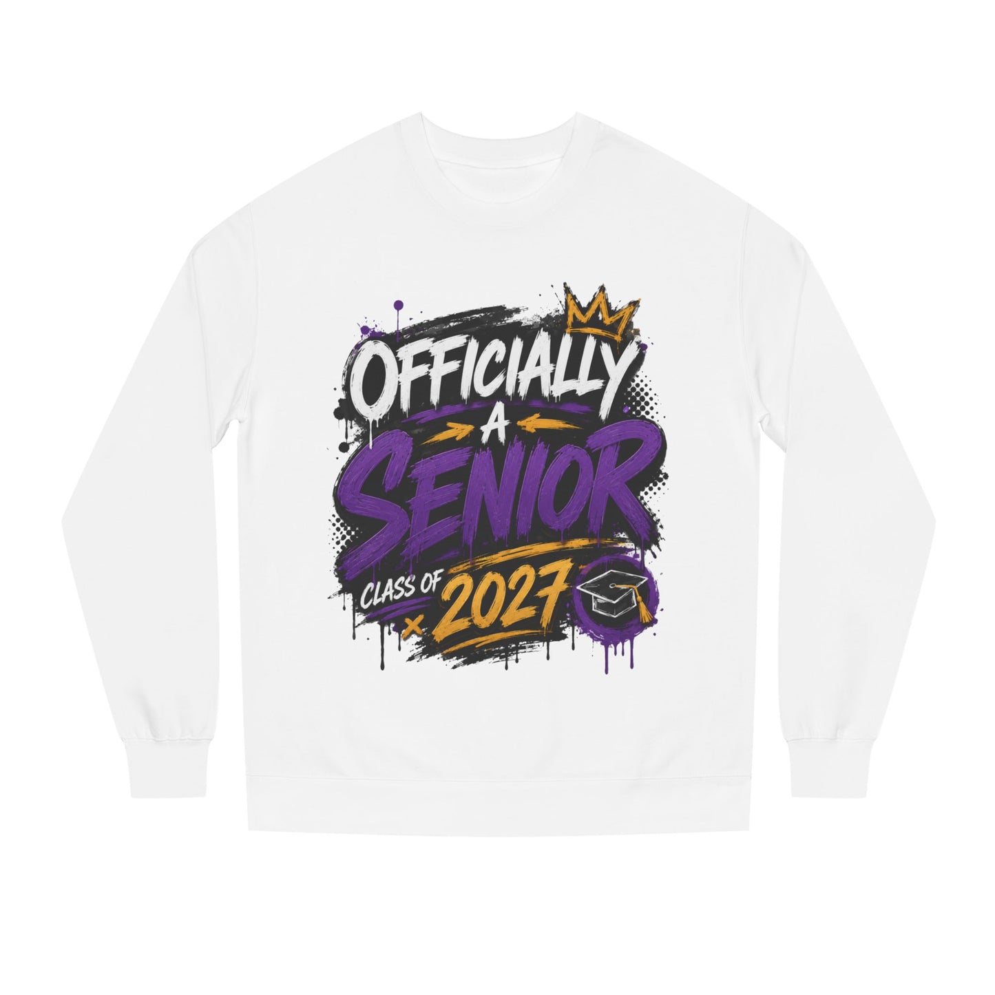 Senior Class 2027 Crewneck Sweatshirt — "Officially a Senior" Graduation Pullover