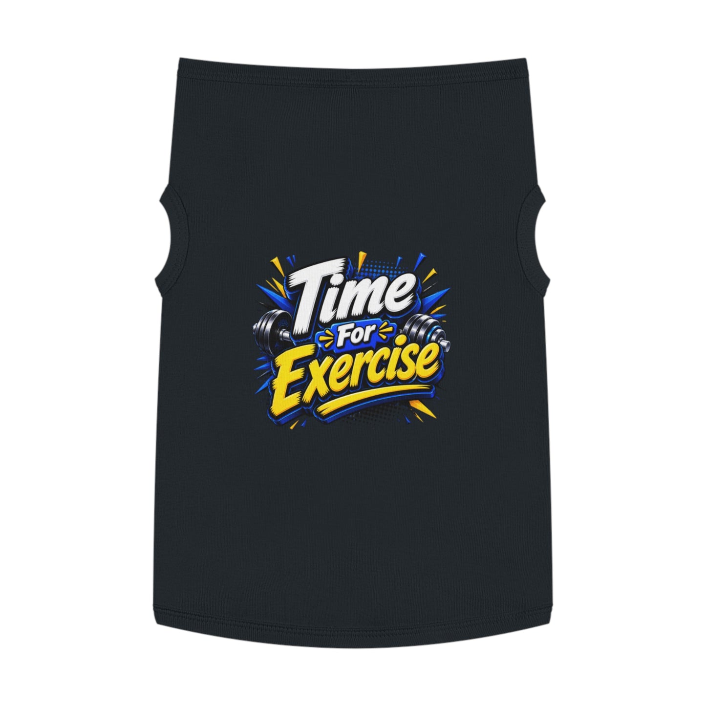 Pet Tank Top — "Time For Exercise" Dog Workout Tee