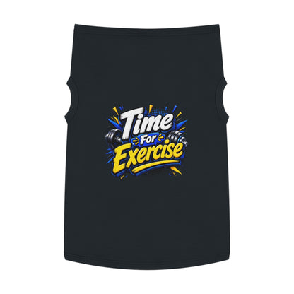 Pet Tank Top — "Time For Exercise" Dog Workout Tee