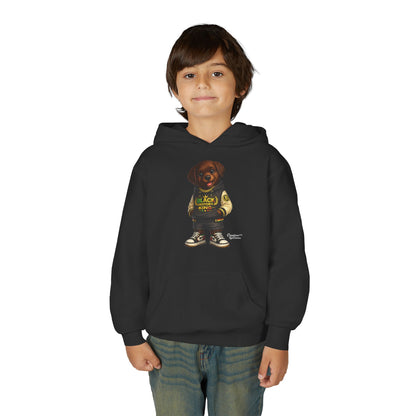 Youth Hoodie — 'Black History Kid' Puppy Graphic Sweatshirt