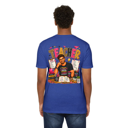 Teacher Appreciation T-Shirt — "Teach Love Inspire" Colorful Teacher Graphic Tee