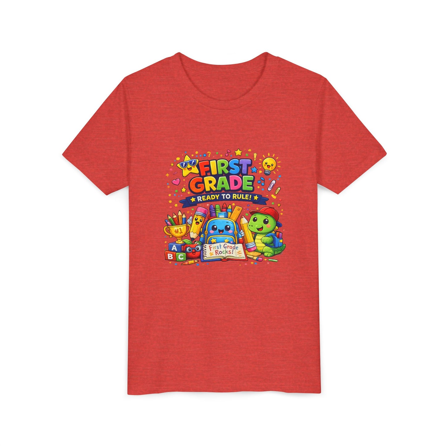 First Grade Youth T‑Shirt – "First Grade Ready to Rule" Cute Back-to-School Tee