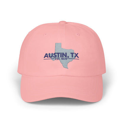 Austin, TX Dad Cap – Embroidered Texas Outline Baseball Hat