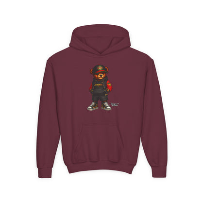 Youth Bear Hoodie – Streetwear Teddy Graphic Pullover for Kids