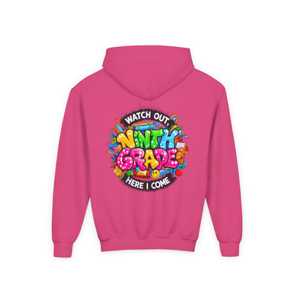 Kids' 4th Grade Hoodie – "Watch Out 4th Grade Here I Come" Colorful Back-to-School Sweatshirt