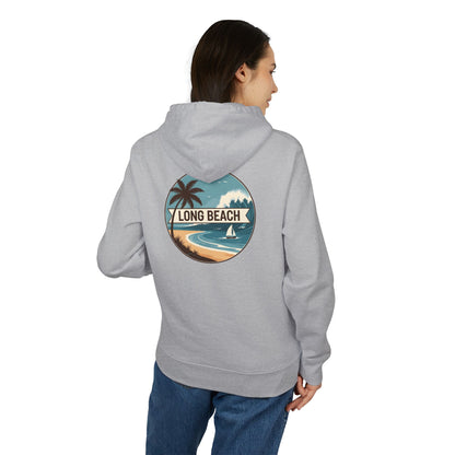 Long Beach Vintage Beach Hoodie — Retro Palm Tree Surf Pullover