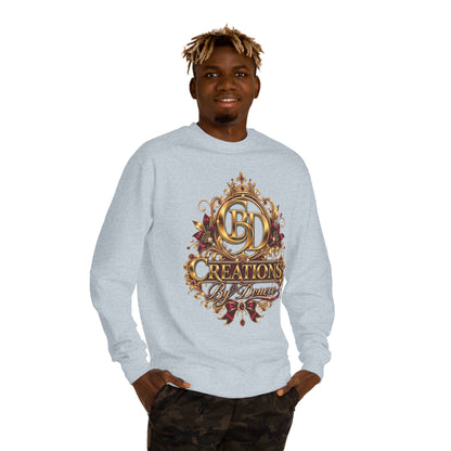 Crewneck Sweatshirt — 'CB Creations by Donna' Ornate Gold Emblem