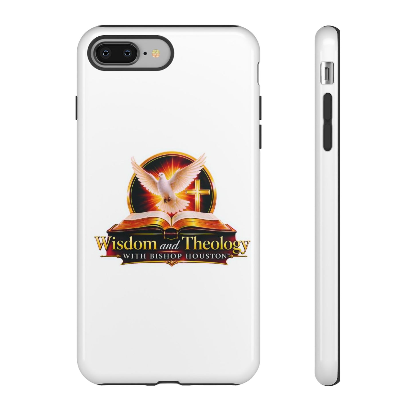 Wisdom and Theology Phone Case — Christian Dove & Cross Protective Tough Case