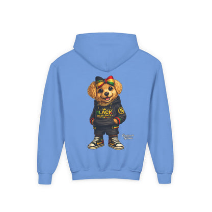 Youth Hoodie — Black Excellence Bear Graphic Sweatshirt (Kids)