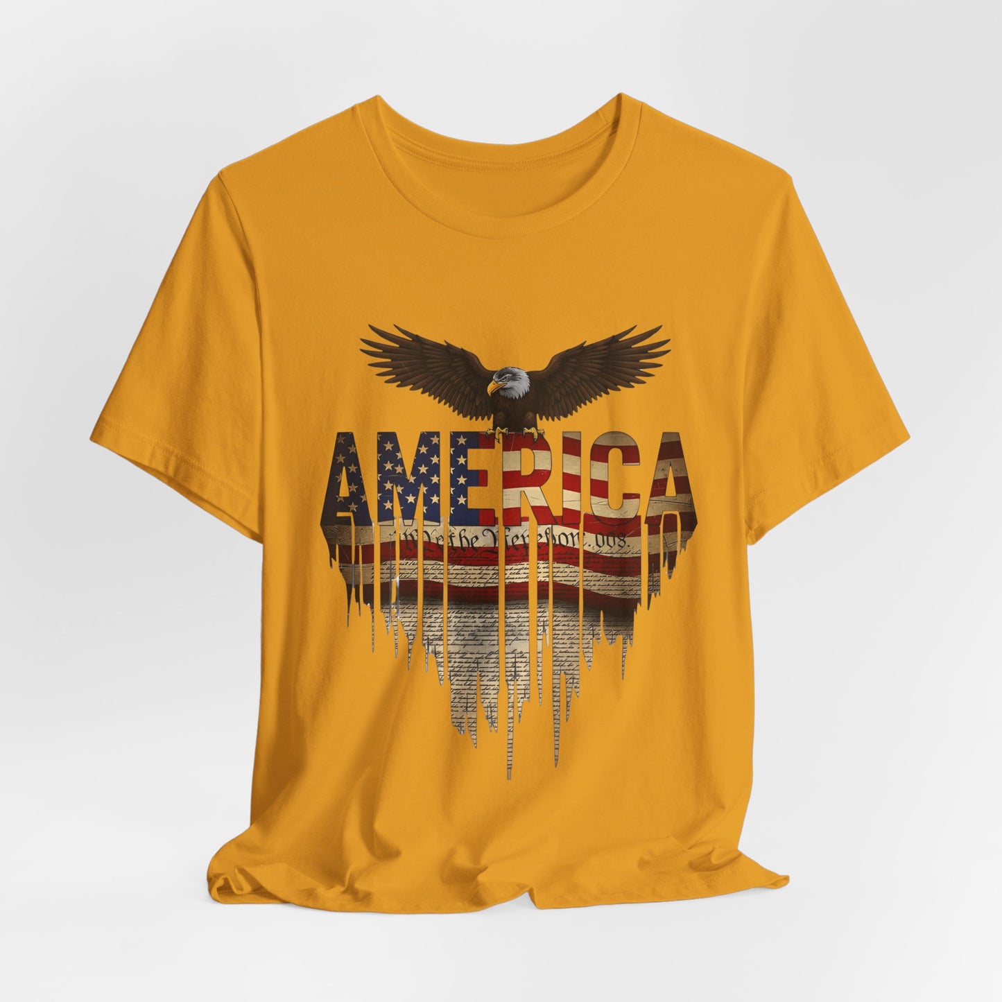 America Eagle Flag Graphic T‑Shirt — Patriotic USA Tee for 4th of July