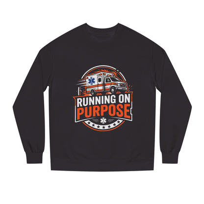 EMS Crewneck Sweatshirt — "Running on Purpose" Ambulance Design