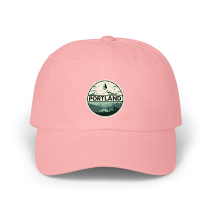 Portland Scenic Patch Dad Cap – Vintage Mountain & City Embroidered Baseball Hat