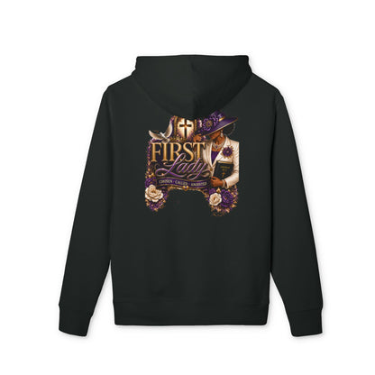 Hoodie — "First Lady" Vintage Floral Church Hat Design