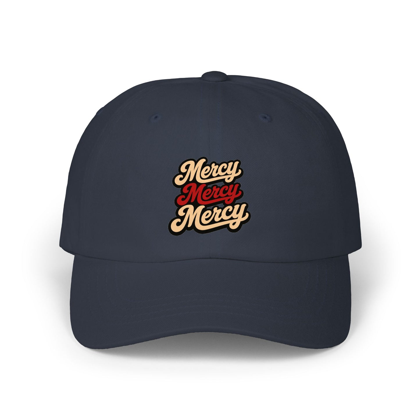 Dad Cap — 'Mercy Mercy Mercy' Retro Script Embroidered Hat