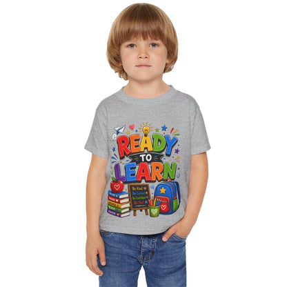 Toddler T-Shirt — "Ready to Learn" Back-to-School Kids Tee