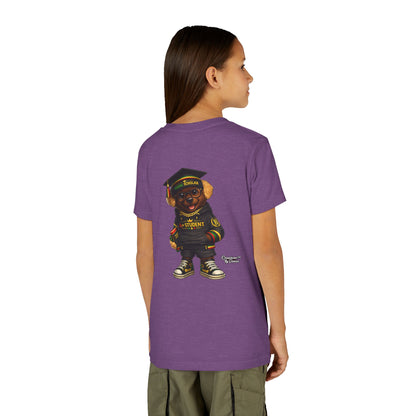 Youth Tee — Scholar Student Bear Graduation Graphic