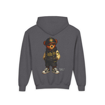Youth Teddy Bear Hoodie — Cool Streetwear Bear Graphic Sweatshirt