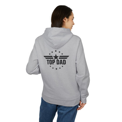 Top Dad Hoodie — Bold Star Emblem Pullover for Father’s Day