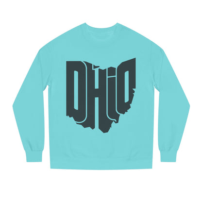 Ohio State Outline Crewneck Sweatshirt — Bold 'OHIO' Map Graphic