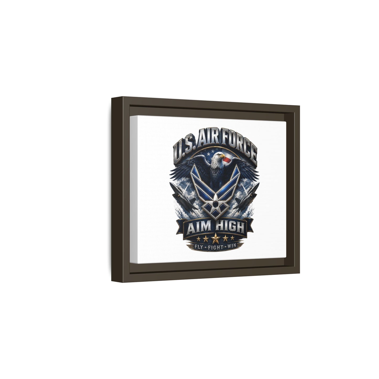 U.S. Air Force 'Aim High' Framed Matte Canvas Wall Art