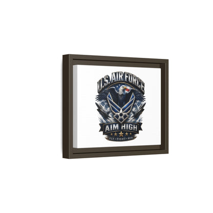 U.S. Air Force 'Aim High' Framed Matte Canvas Wall Art