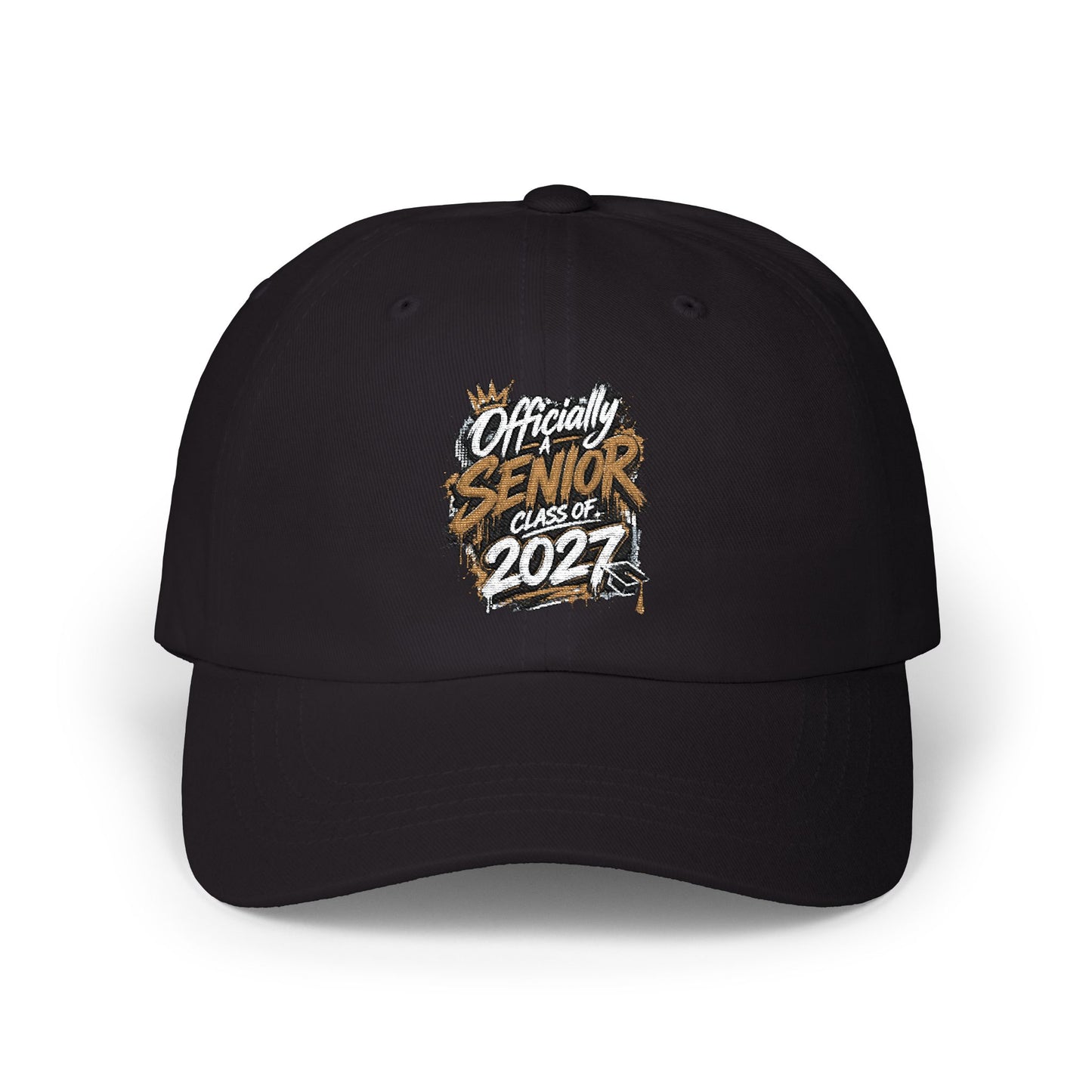 Senior Since 2024 Dad Cap – White Embroidered Graduation Baseball Hat