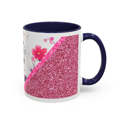 Mom Forever Coffee Mug — "Where Love Always Shines and Truly Never Ends" Floral Accent