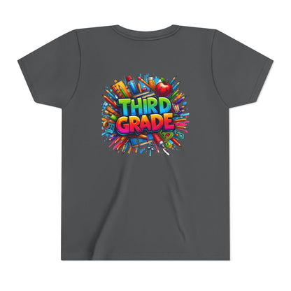 Third Grade Kids' T-Shirt – Colorful School Supplies Back-to-School Tee