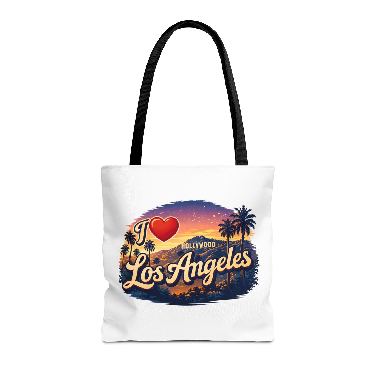 I  Los Angeles Tote Bag – Retro Sunset Hollywood Palm Tree Beach Souvenir