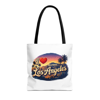 I  Los Angeles Tote Bag – Retro Sunset Hollywood Palm Tree Beach Souvenir