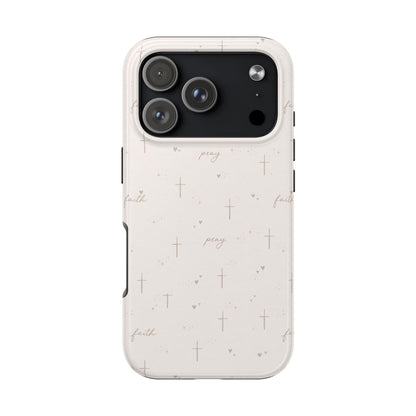 Pray with Faith Phone Case | Christian floral iPhone Case