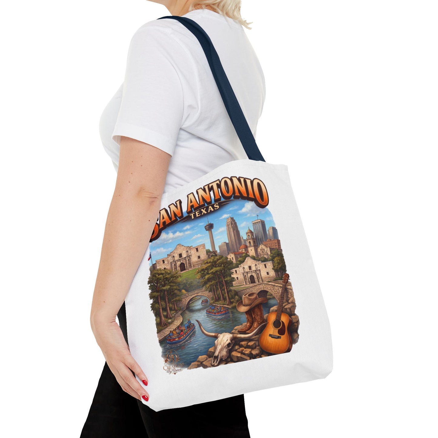 San Antonio Texas Tote Bag — Riverwalk Landmark Travel Souvenir
