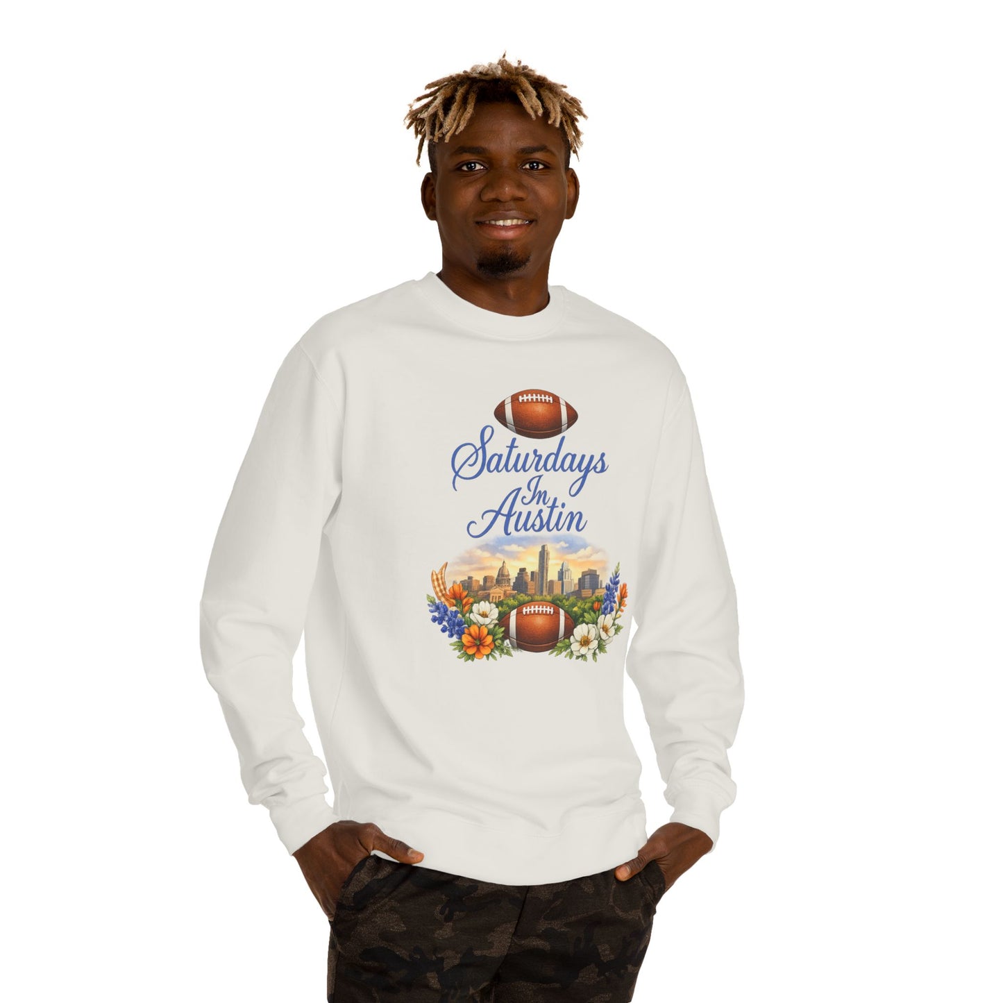 Saturdays in Austin Sweatshirt — Football Skyline Crewneck