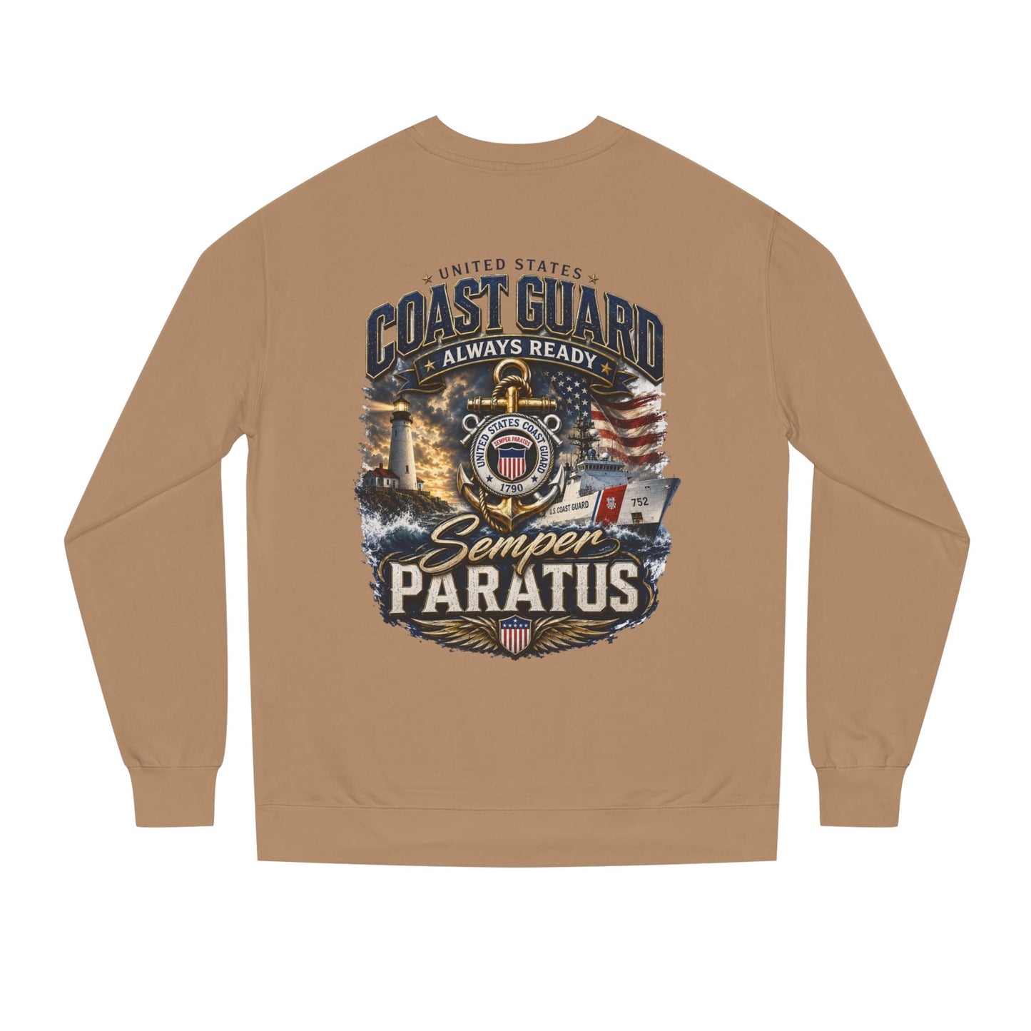 Coast Guard Semper Paratus Sweatshirt — USCG Always Ready Veteran Crewneck