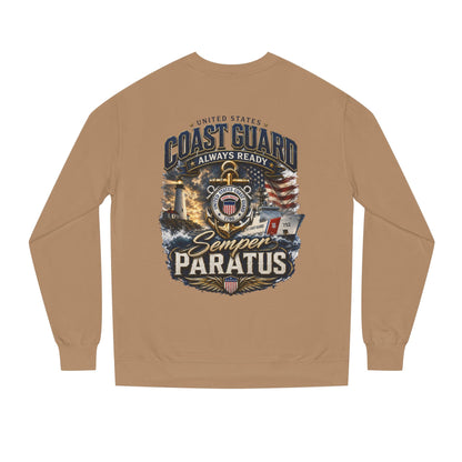 Coast Guard Semper Paratus Sweatshirt — USCG Always Ready Veteran Crewneck