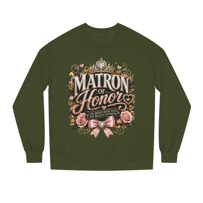 Matron of Honor Sweatshirt — Elegant Bridal Party Crewneck