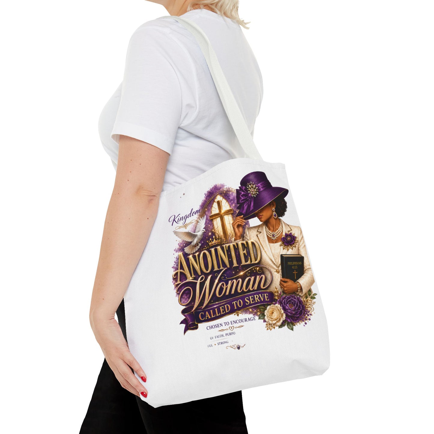 Anointed Woman Tote Bag – 'Called to Serve' Faithful Church Purse