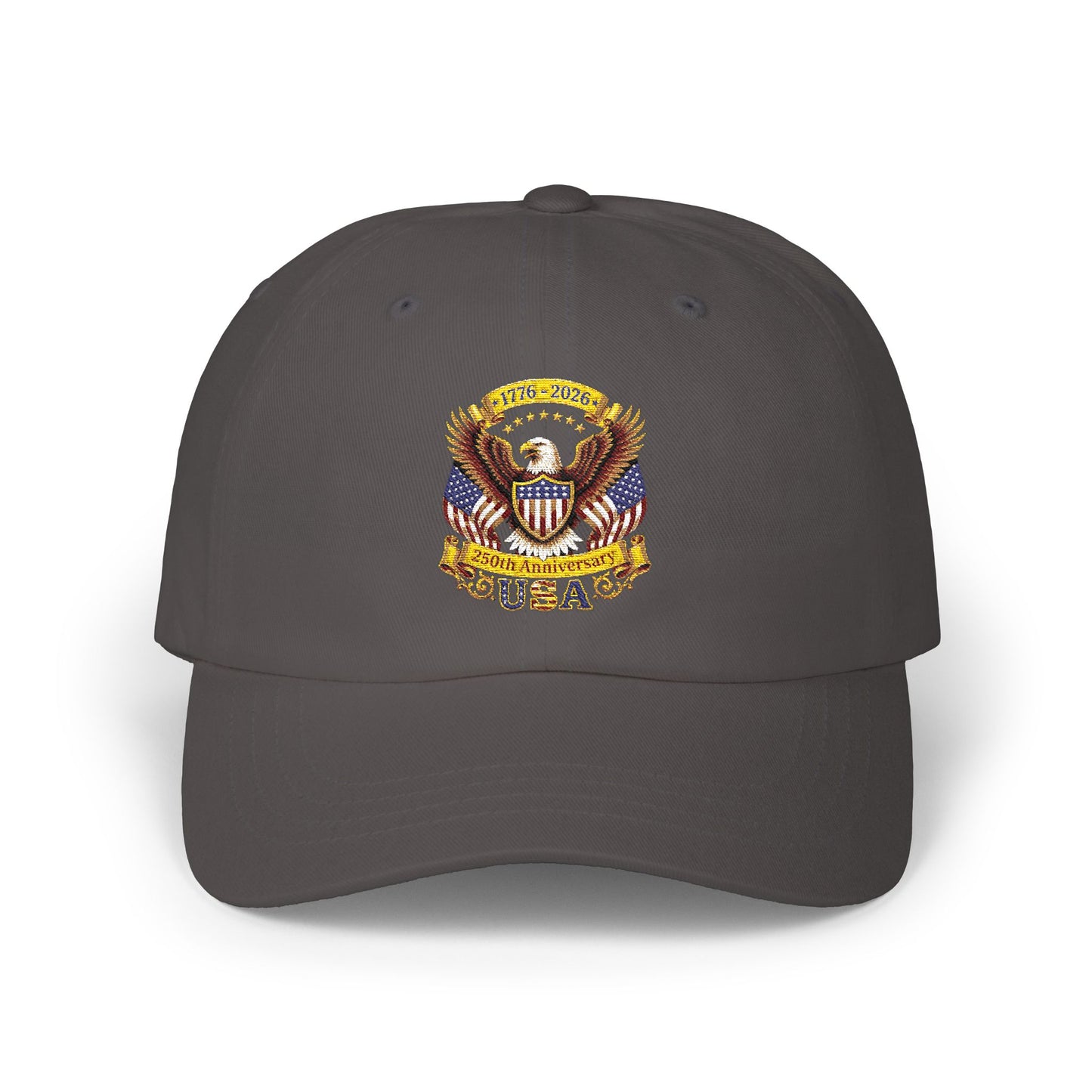 USA Eagle Dad Cap — Embroidered Patriotic Vintage Baseball Hat