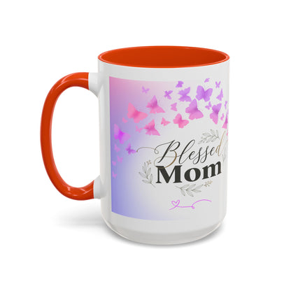 Blessed Mom Butterfly Mug — Colorful 11oz/15oz Ceramic Gift for Mother's Day