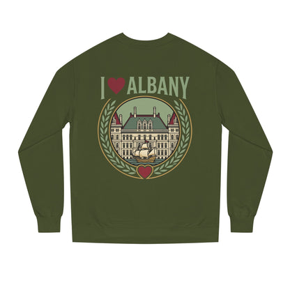 Albany Heart Crewneck Sweatshirt — I  Albany City Landmark Design
