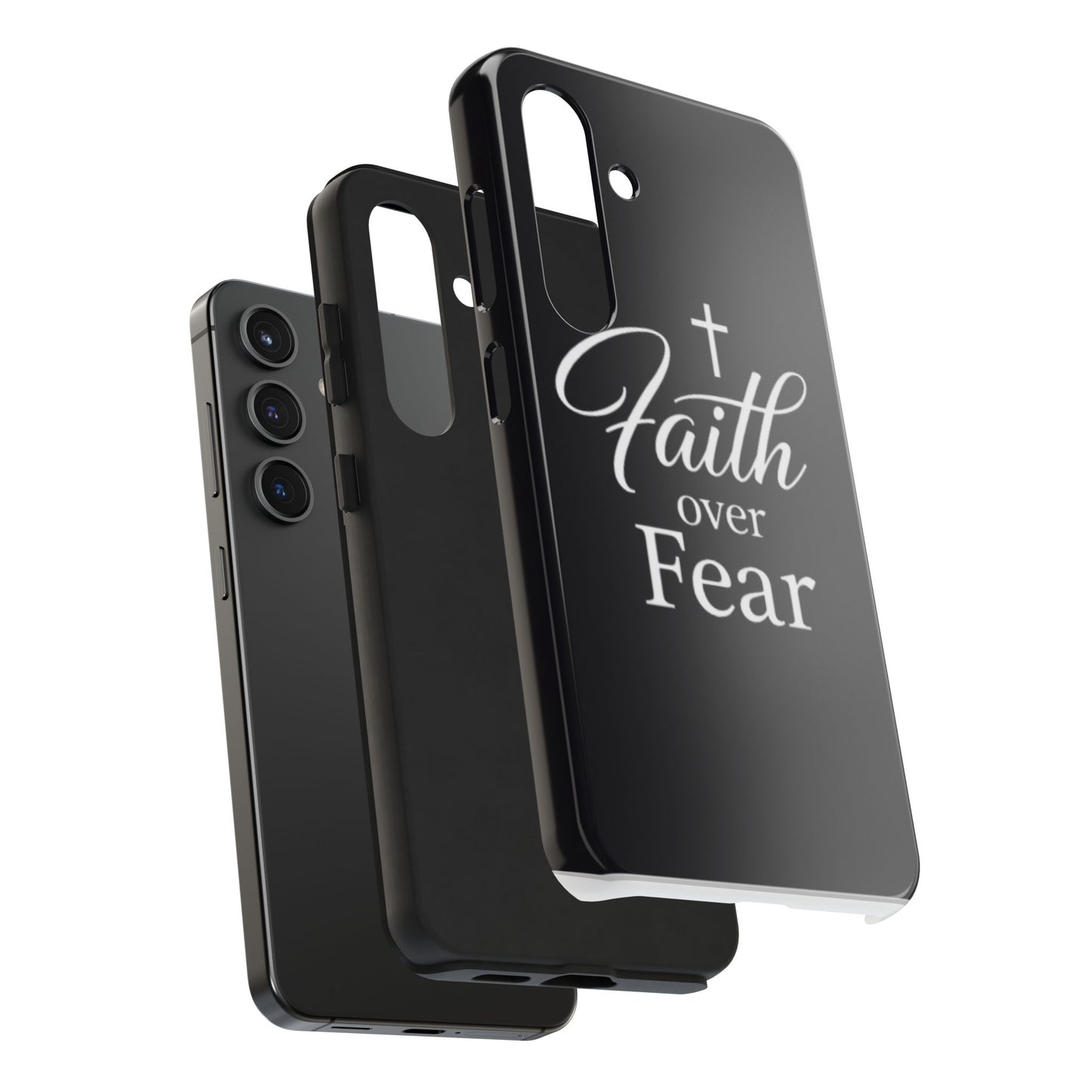Faith Over Fear Tough Phone Case — Inspirational Christian Cross Phone Cover