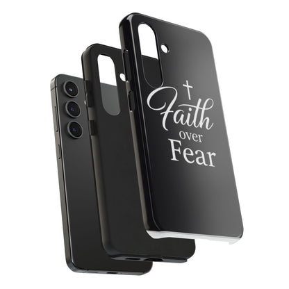 Faith Over Fear Tough Phone Case — Inspirational Christian Cross Phone Cover