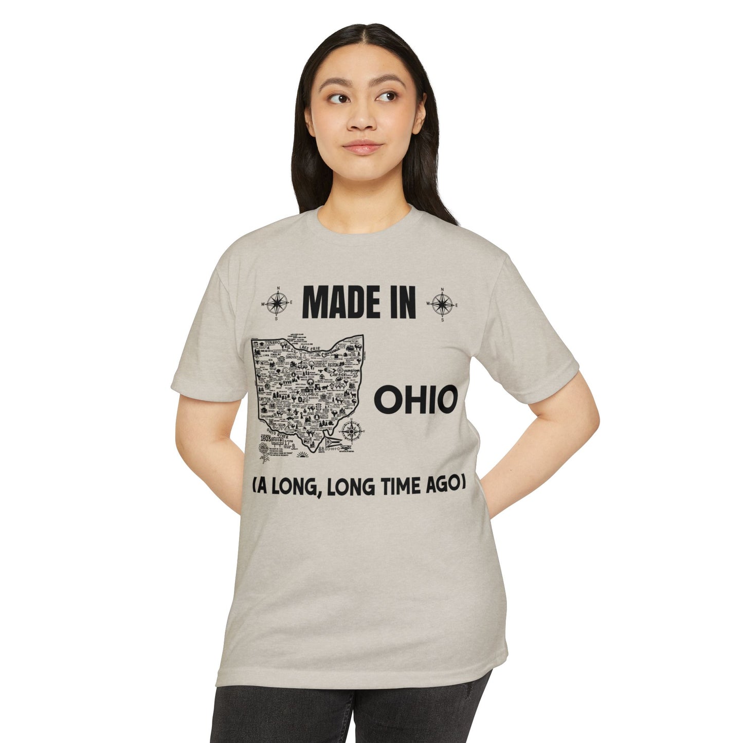 Made in Ohio T-Shirt — Vintage Map Design ("A Long, Long Time Ago")