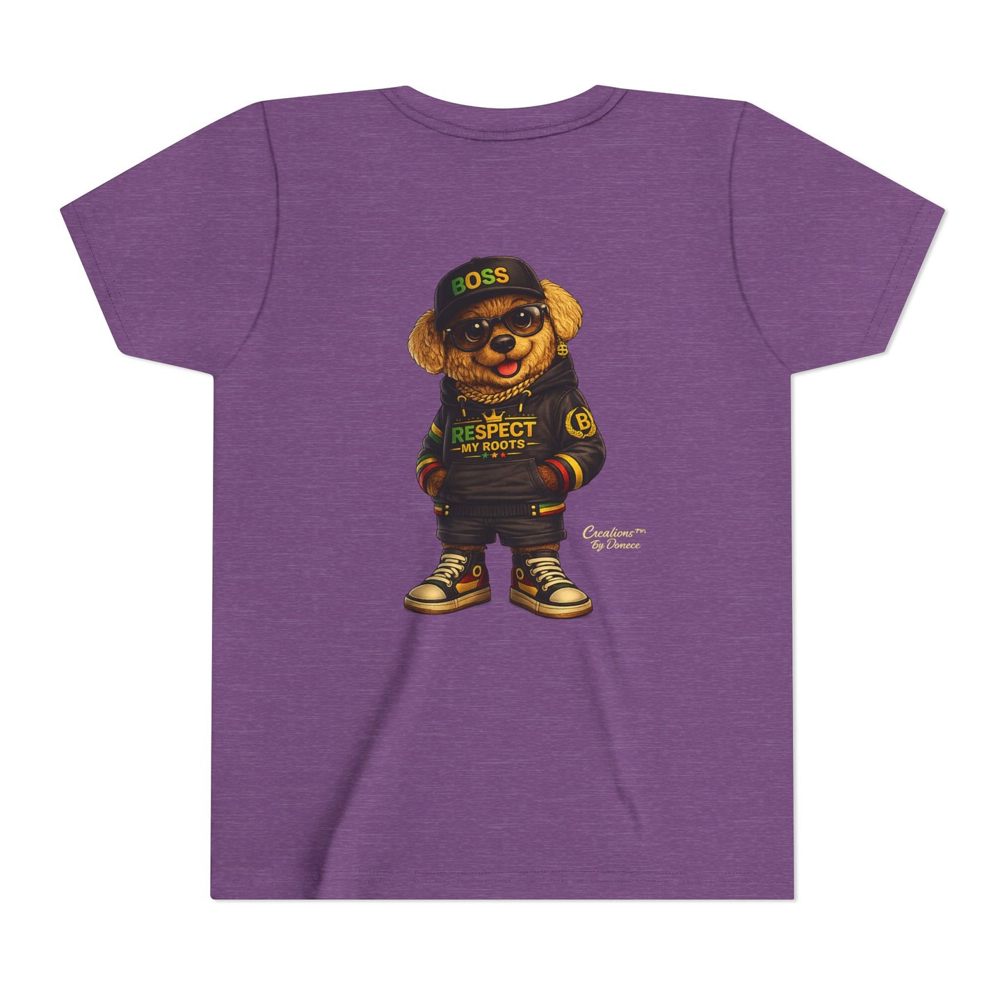 Kids Graphic Tee - 'Respect the Hustle' Teddy Bear Streetwear