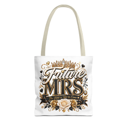 Future Mrs. Tote Bag — Bridal Bachelorette Gift Bag with Gold Crown Design